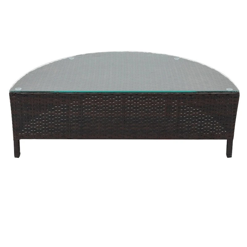 Ensemble de canapé de patio – Salon de jardin 8 personnes avec coussins