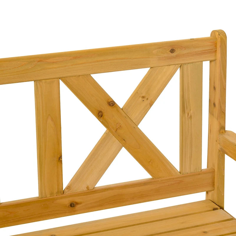 Banc de rangement de jardin de 109 litres avec cadre étanche, grande boîte de rangement d'entrée avec dossier unique en forme de X, panneaux latéraux à persiennes