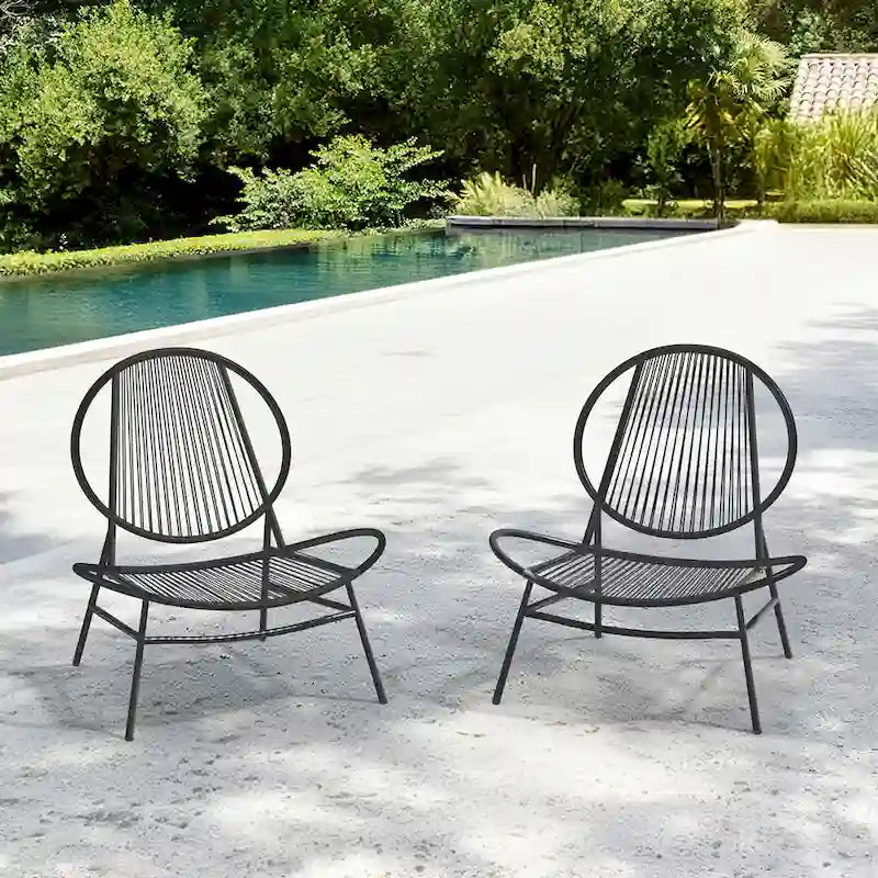 Ensemble de conversation en rotin PE 4 ou 2 pièces