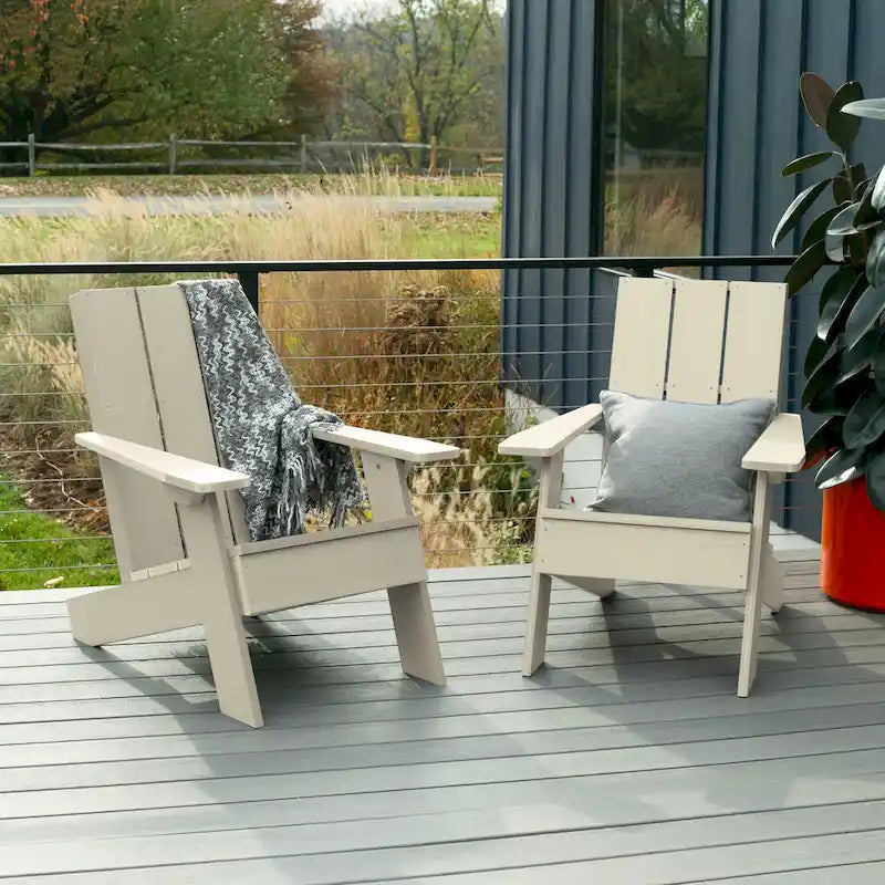 Chaises Adirondack modernes 2 pièces HIGHWOOD