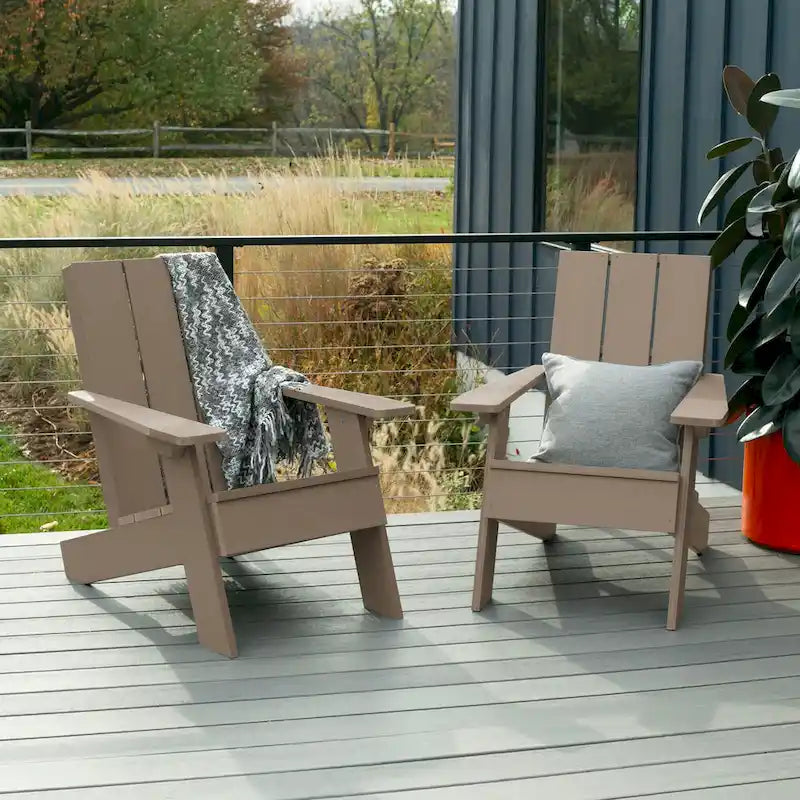 Chaises Adirondack modernes 2 pièces HIGHWOOD