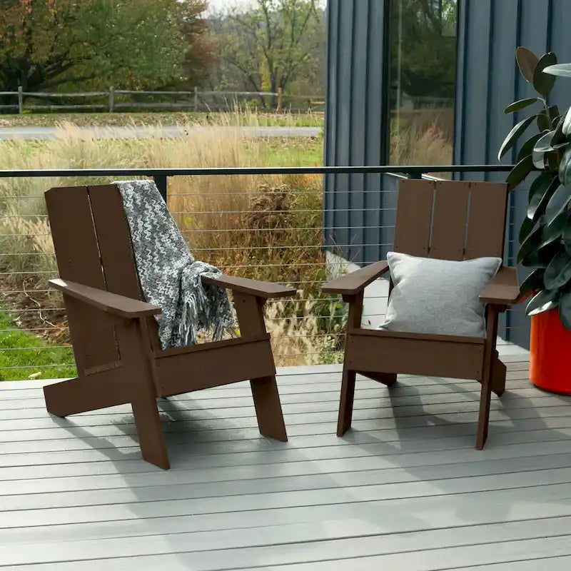 Chaises Adirondack modernes 2 pièces HIGHWOOD