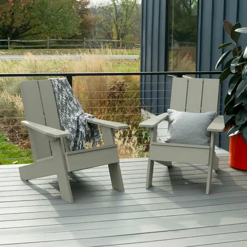 Chaises Adirondack modernes 2 pièces HIGHWOOD