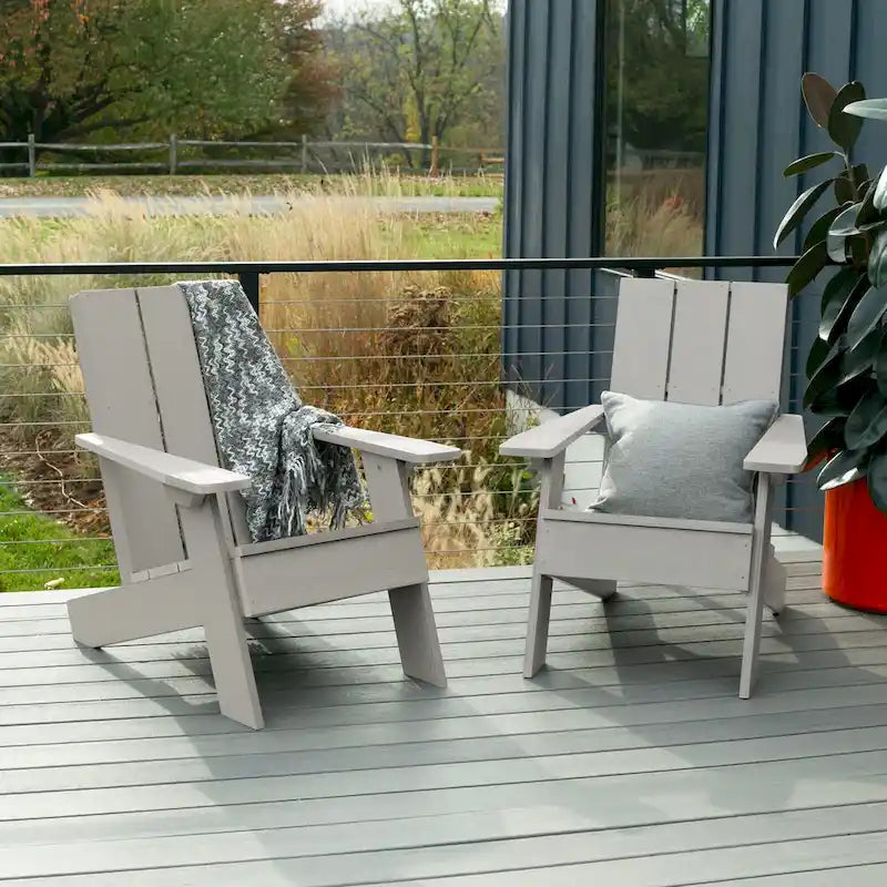 Chaises Adirondack modernes 2 pièces HIGHWOOD