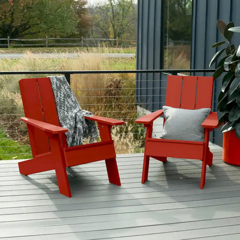 Chaises Adirondack modernes 2 pièces HIGHWOOD