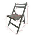 Chaise pliable événementielle en bois à lattes, lot de 4