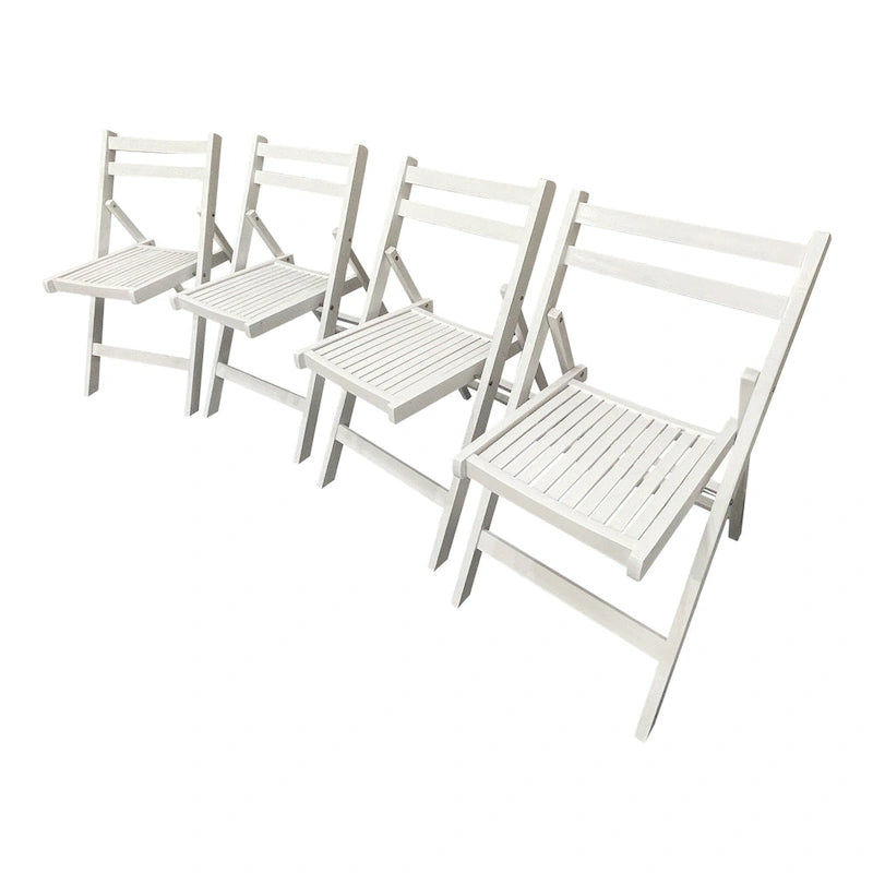 Chaise pliable événementielle en bois à lattes, lot de 4