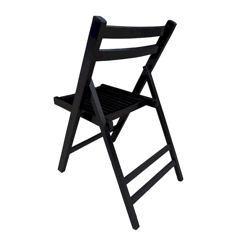 Chaise pliable événementielle en bois à lattes, lot de 4
