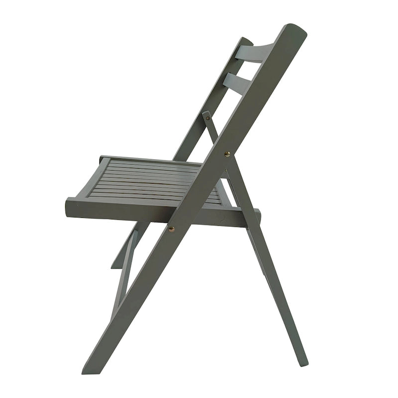 Chaise pliable événementielle en bois à lattes, lot de 4