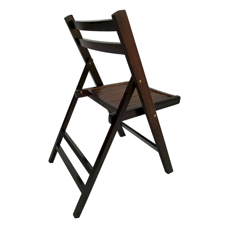 Chaise pliable événementielle en bois à lattes, lot de 4