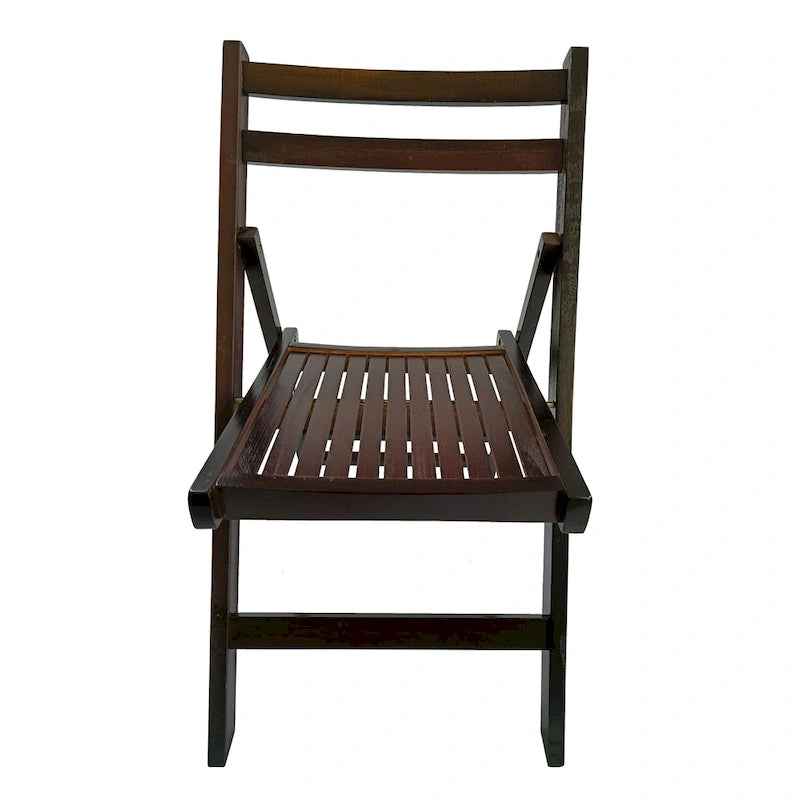 Chaise pliable événementielle en bois à lattes, lot de 4