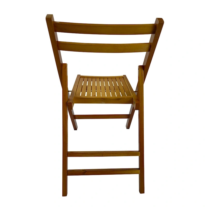 Chaise pliable événementielle en bois à lattes, lot de 4