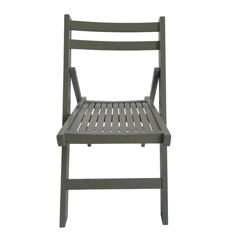 Chaise pliable événementielle en bois à lattes, lot de 4