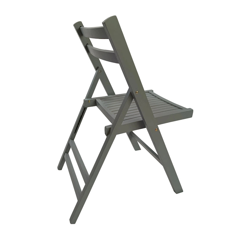 Chaise pliable événementielle en bois à lattes, lot de 4