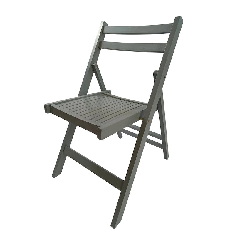 Chaise pliable événementielle en bois à lattes, lot de 4