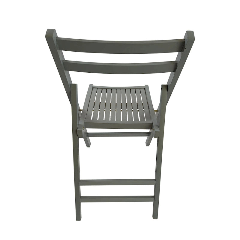 Chaise pliable événementielle en bois à lattes, lot de 4
