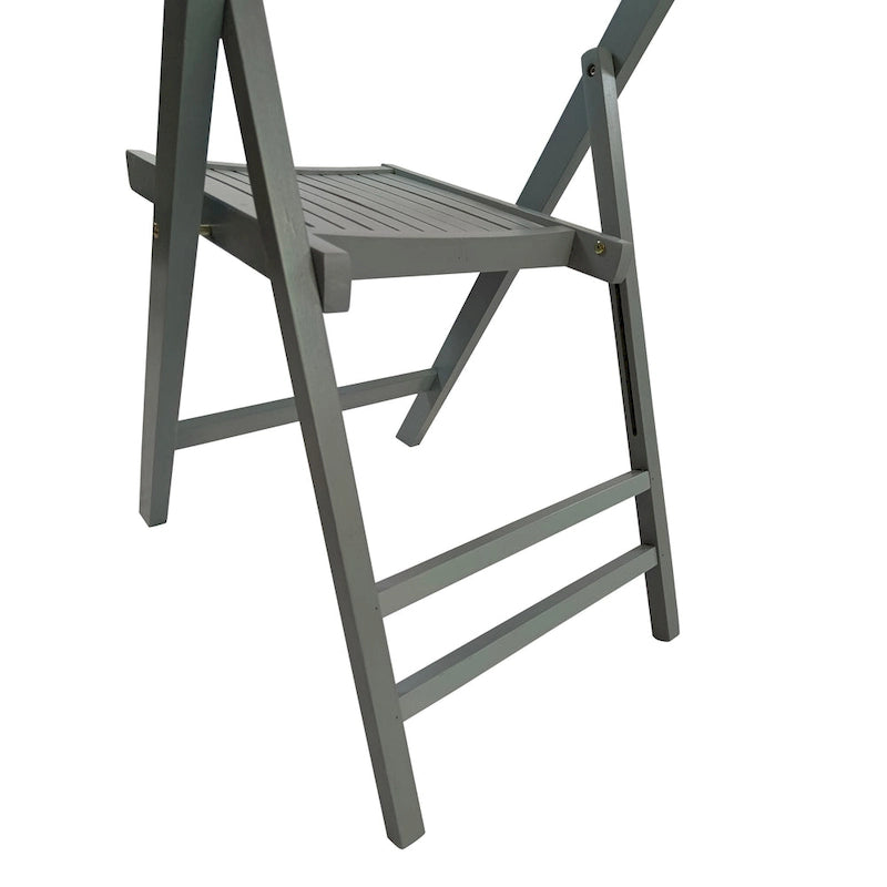 Chaise pliable événementielle en bois à lattes, lot de 4