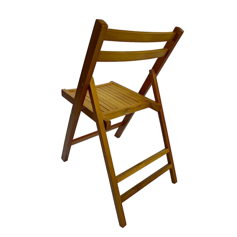Chaise pliable événementielle en bois à lattes, lot de 4