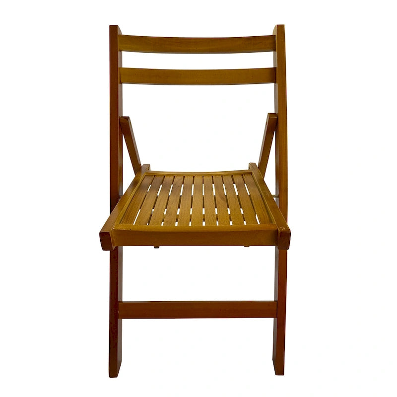 Chaise pliable événementielle en bois à lattes, lot de 4