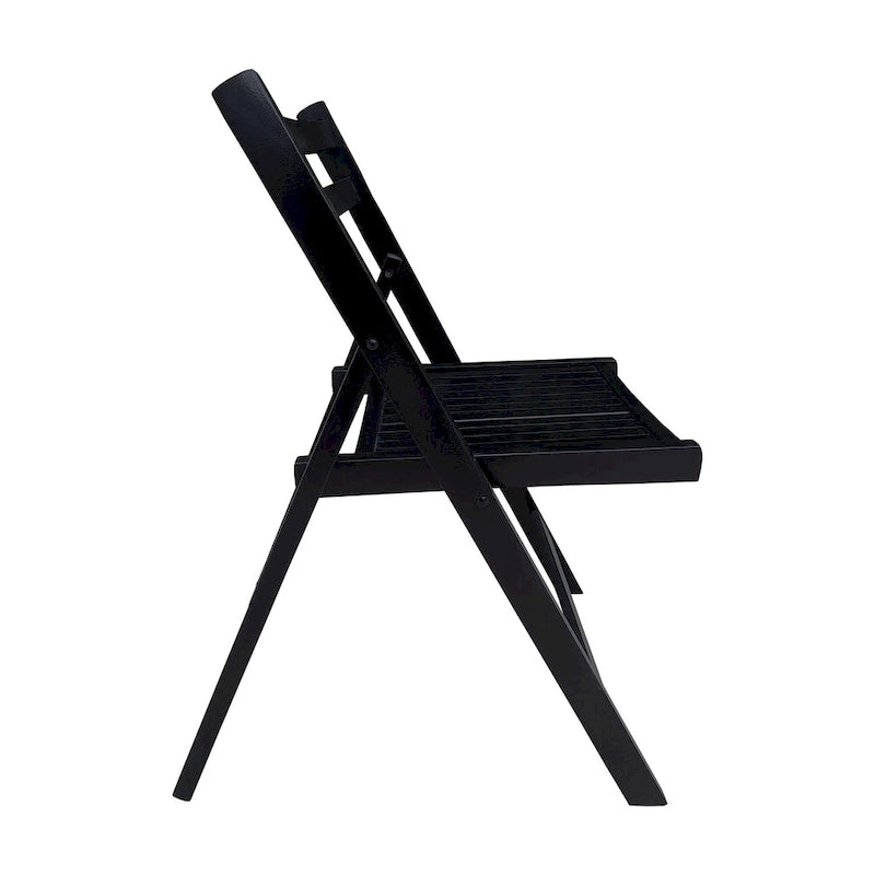 Chaise pliable événementielle en bois à lattes, lot de 4
