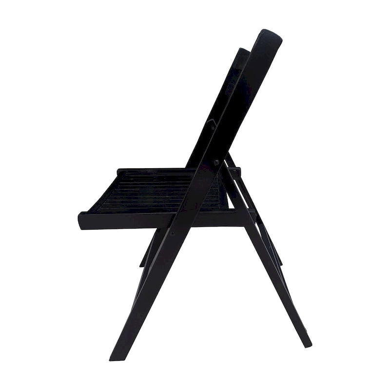 Chaise pliable événementielle en bois à lattes, lot de 4