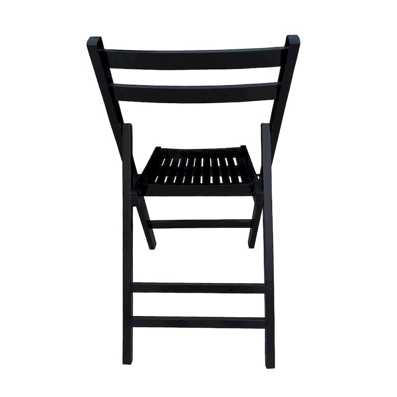 Chaise pliable événementielle en bois à lattes, lot de 4