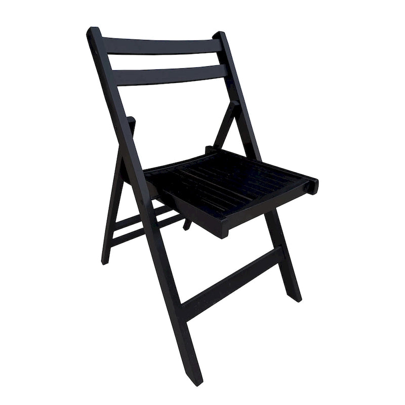 Chaise pliable événementielle en bois à lattes, lot de 4