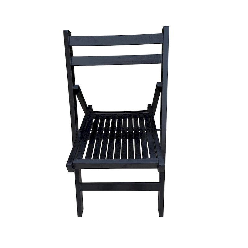 Chaise pliable événementielle en bois à lattes, lot de 4