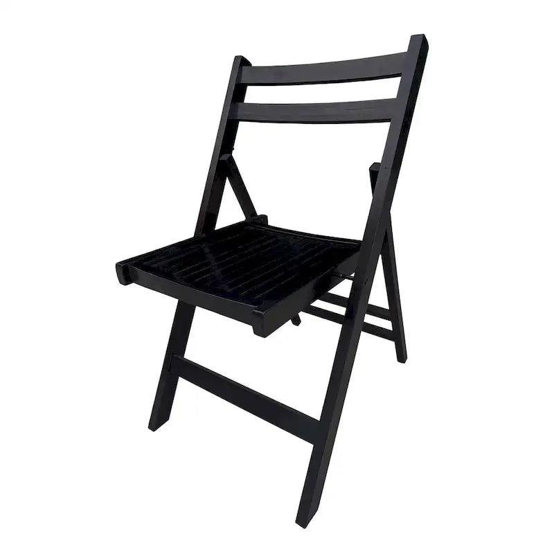 Chaise pliable événementielle en bois à lattes, lot de 4