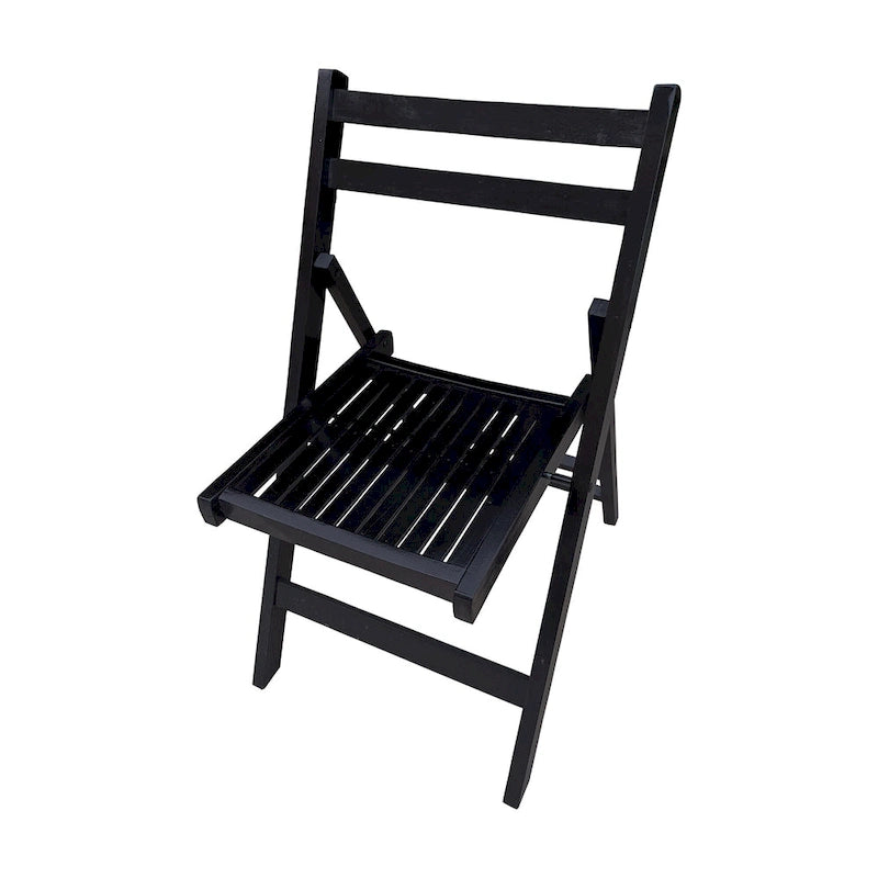 Chaise pliable événementielle en bois à lattes, lot de 4