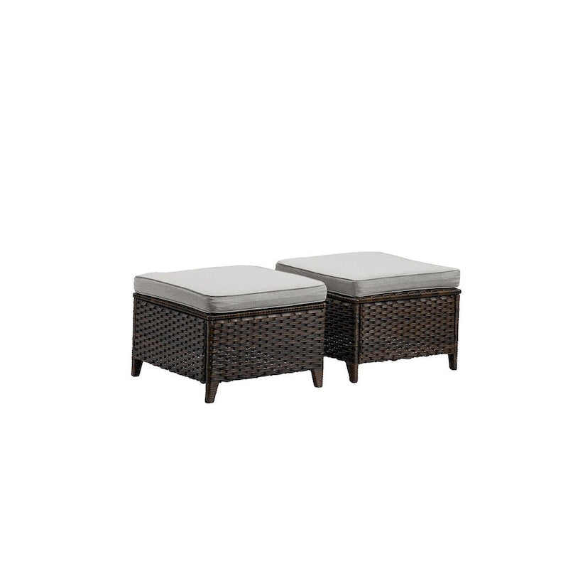 Gymojoy 2 Pièces Ottoman Extérieur, Ottomans de Patio en Osier