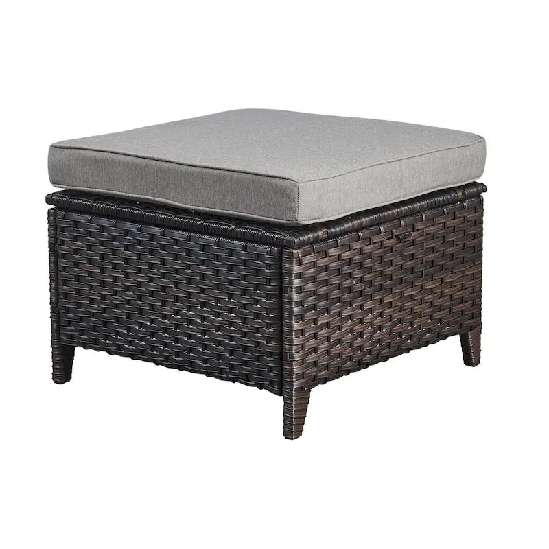 Gymojoy 2 Pièces Ottoman Extérieur, Ottomans de Patio en Osier