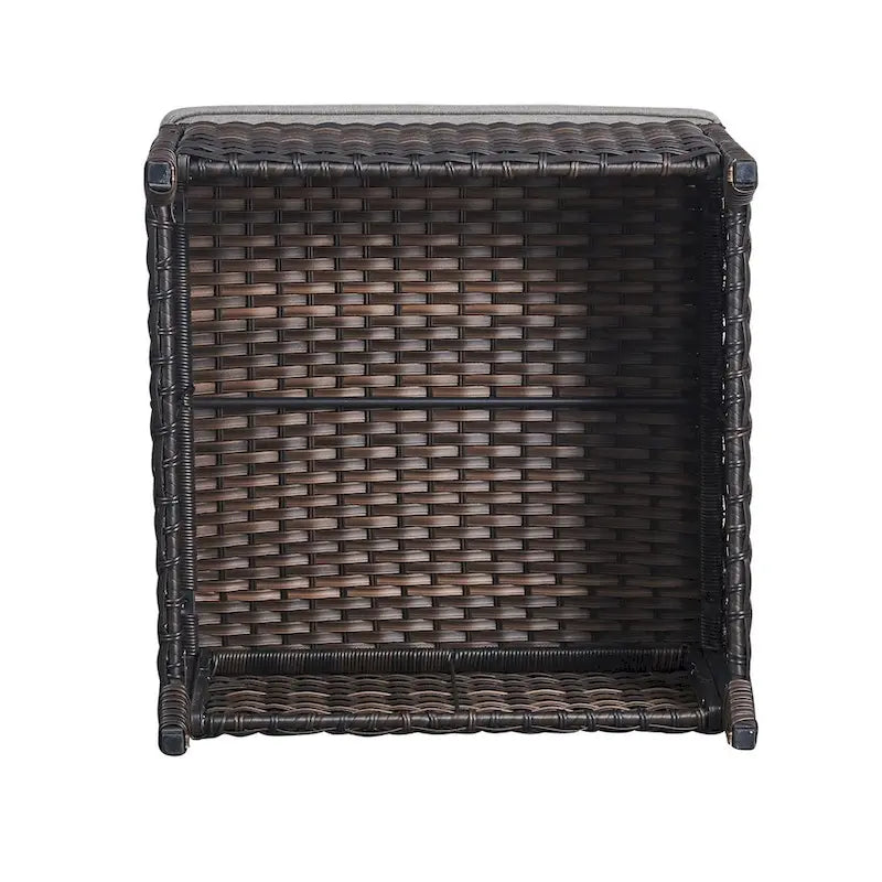 Gymojoy 2 Pièces Ottoman Extérieur, Ottomans de Patio en Osier