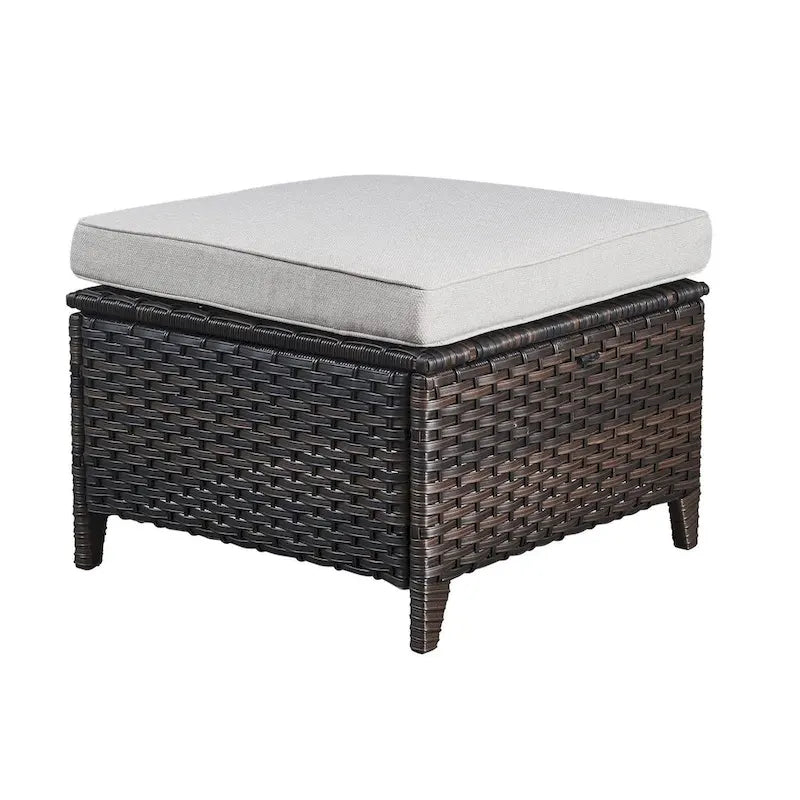 Gymojoy 2 Pièces Ottoman Extérieur, Ottomans de Patio en Osier