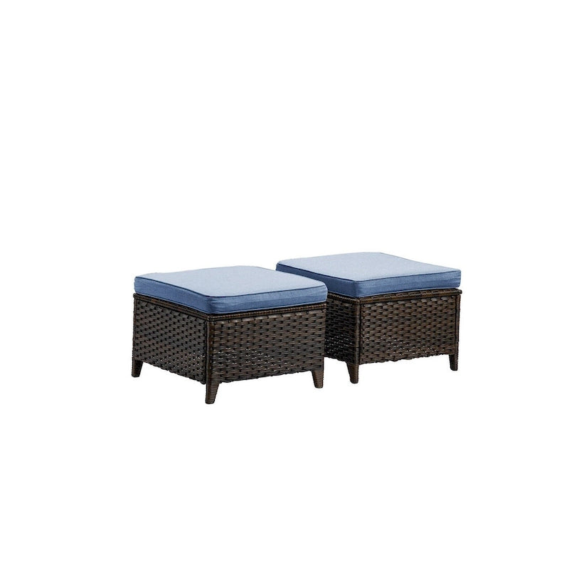 Gymojoy 2 Pièces Ottoman Extérieur, Ottomans de Patio en Osier