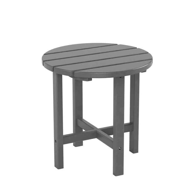 Fauteuil à bascule d'extérieur Polytrends Laguna en PEHD résistant aux intempéries avec table d'appoint (ensemble de 2 pièces)