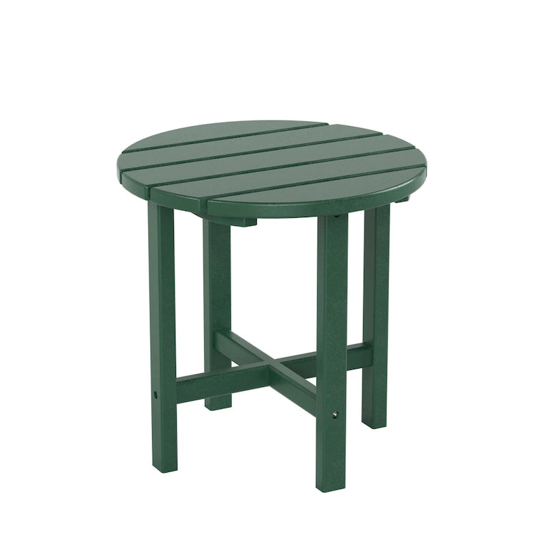 Fauteuil à bascule d'extérieur Polytrends Laguna en PEHD résistant aux intempéries avec table d'appoint (ensemble de 2 pièces)