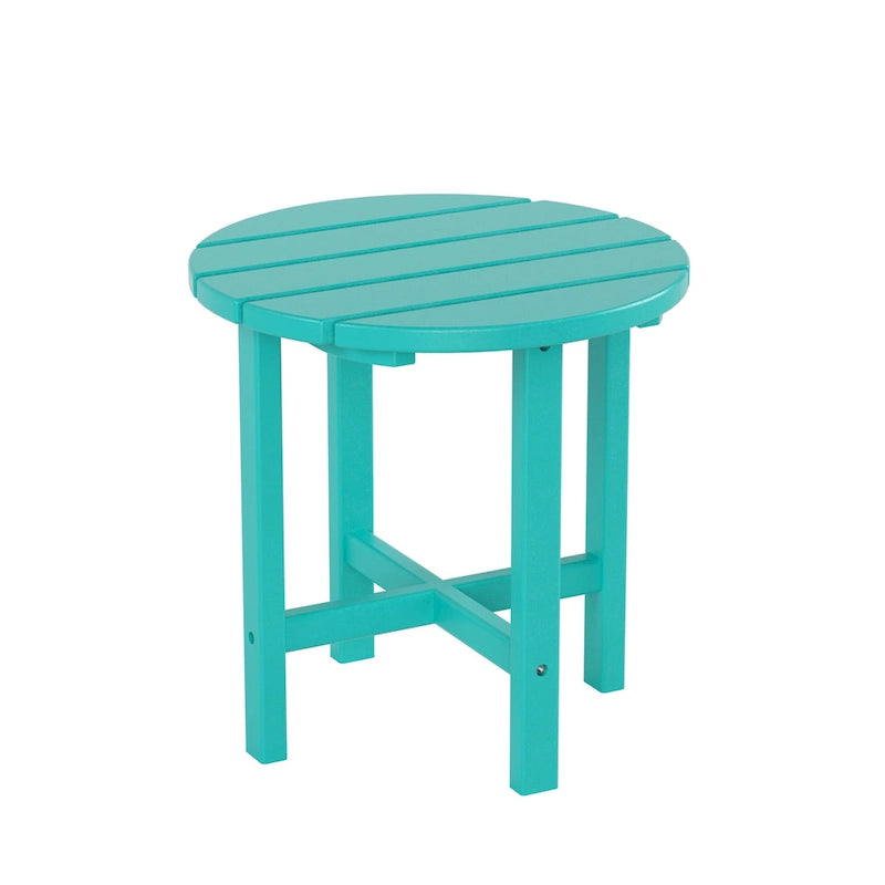 Fauteuil à bascule d'extérieur Polytrends Laguna en PEHD résistant aux intempéries avec table d'appoint (ensemble de 2 pièces)