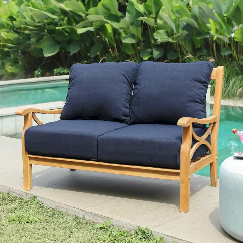 Canapé de jardin Cambridge Casual Lowell en teck avec coussin