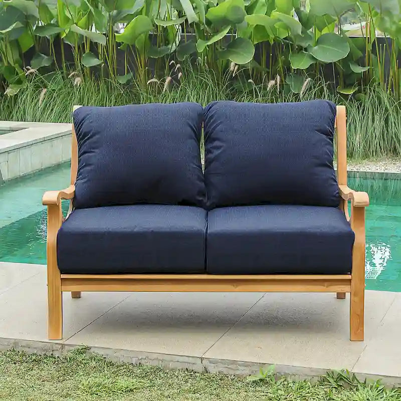 Canapé de jardin Cambridge Casual Lowell en teck avec coussin
