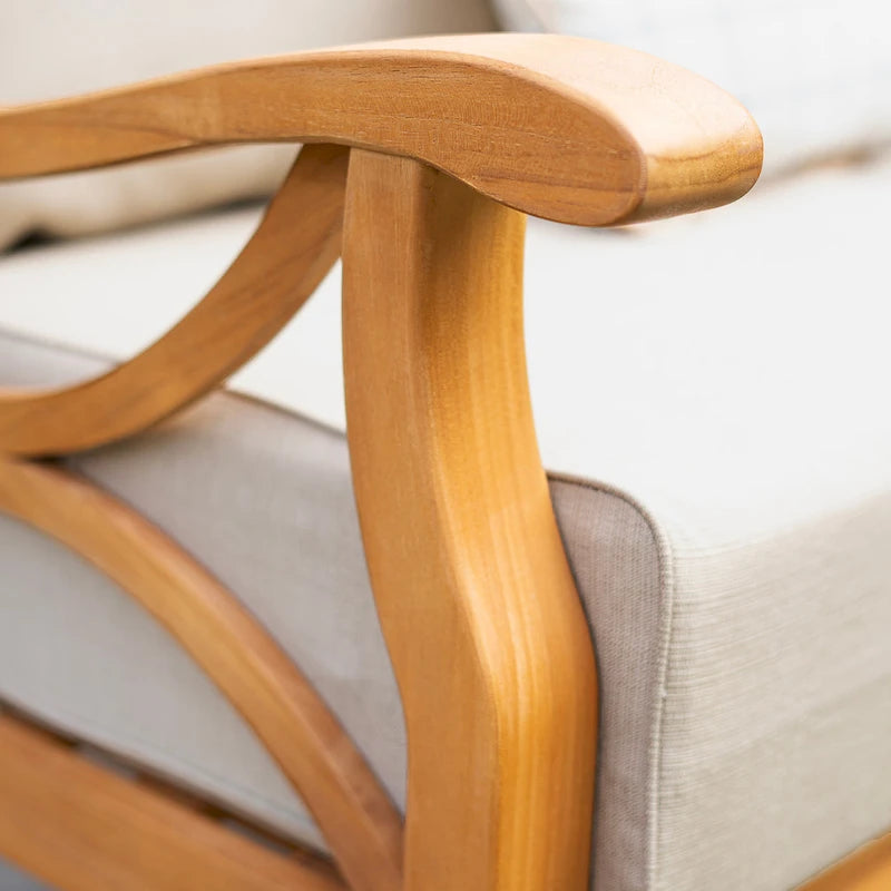 Canapé de jardin Cambridge Casual Lowell en teck avec coussin