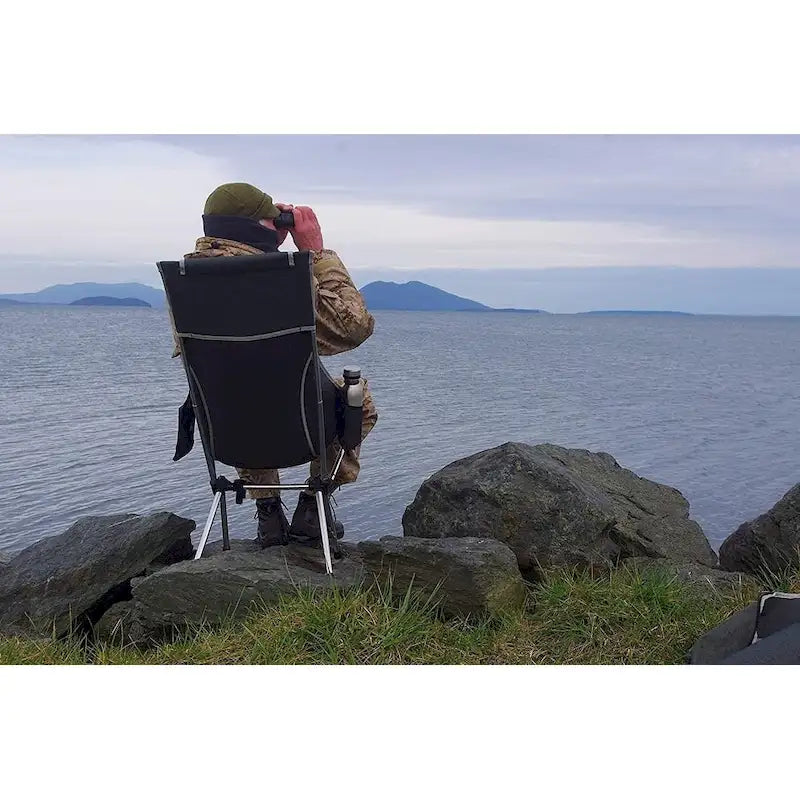 Chaise de camping, chaise de randonnée, chaise pliante à dossier haut, compacte, robuste avec coussin appui-tête pour l'extérieur, la randonnée, les voyages