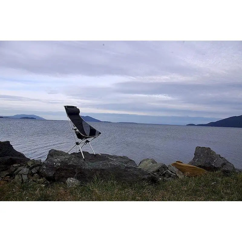 Chaise de camping, chaise de randonnée, chaise pliante à dossier haut, compacte, robuste avec coussin appui-tête pour l'extérieur, la randonnée, les voyages