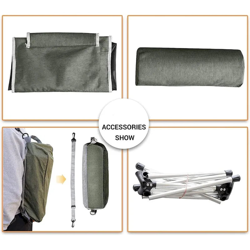 Chaise de camping, chaise de randonnée, chaise pliante à dossier haut, compacte, robuste avec coussin appui-tête pour l'extérieur, la randonnée, les voyages