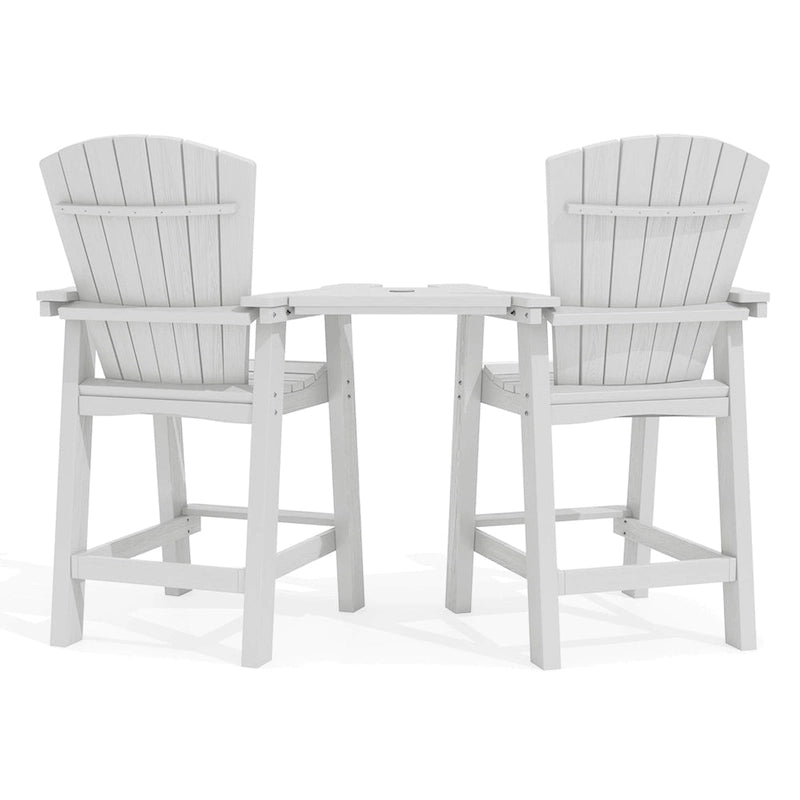 Lot de 2 chaises hautes Adirondack d'extérieur avec tablette de connexion