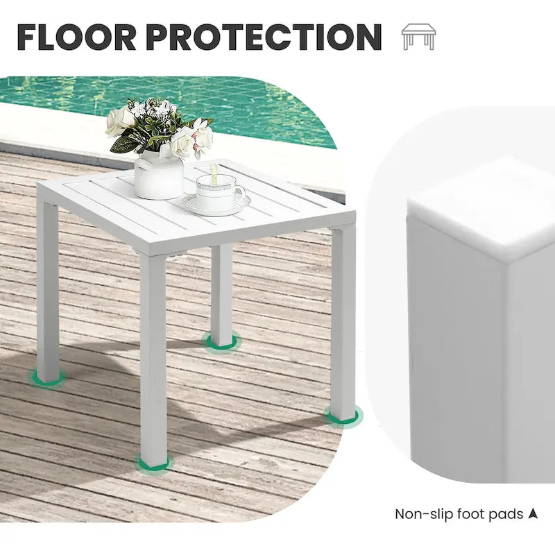 Chaises longues de jardin pliantes et inclinables 3 pièces avec table d'appoint