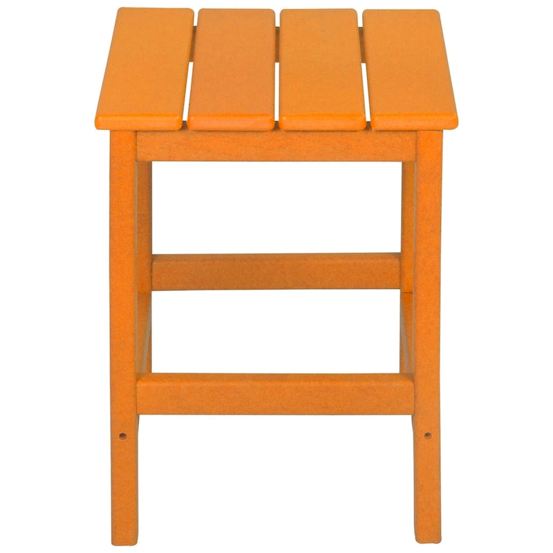 Chaises longues inclinables sans accoudoirs Polytrends Laguna en PEHD pour terrasse ou piscine, toutes saisons, avec table d'appoint (ensemble de 2 pièces)