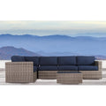 Salon de jardin en osier/rotin 4 places avec coussins Sunbrella