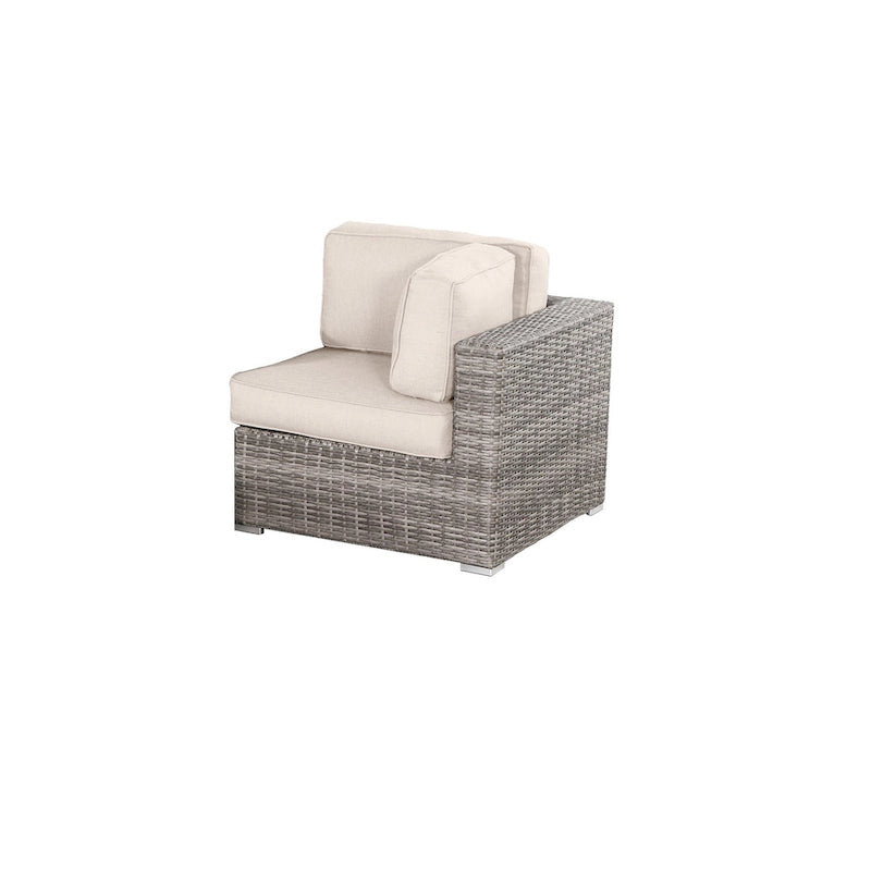 Salon de jardin en osier/rotin 4 places avec coussins Sunbrella