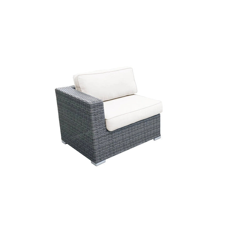 Salon de jardin en osier/rotin 4 places avec coussins Sunbrella